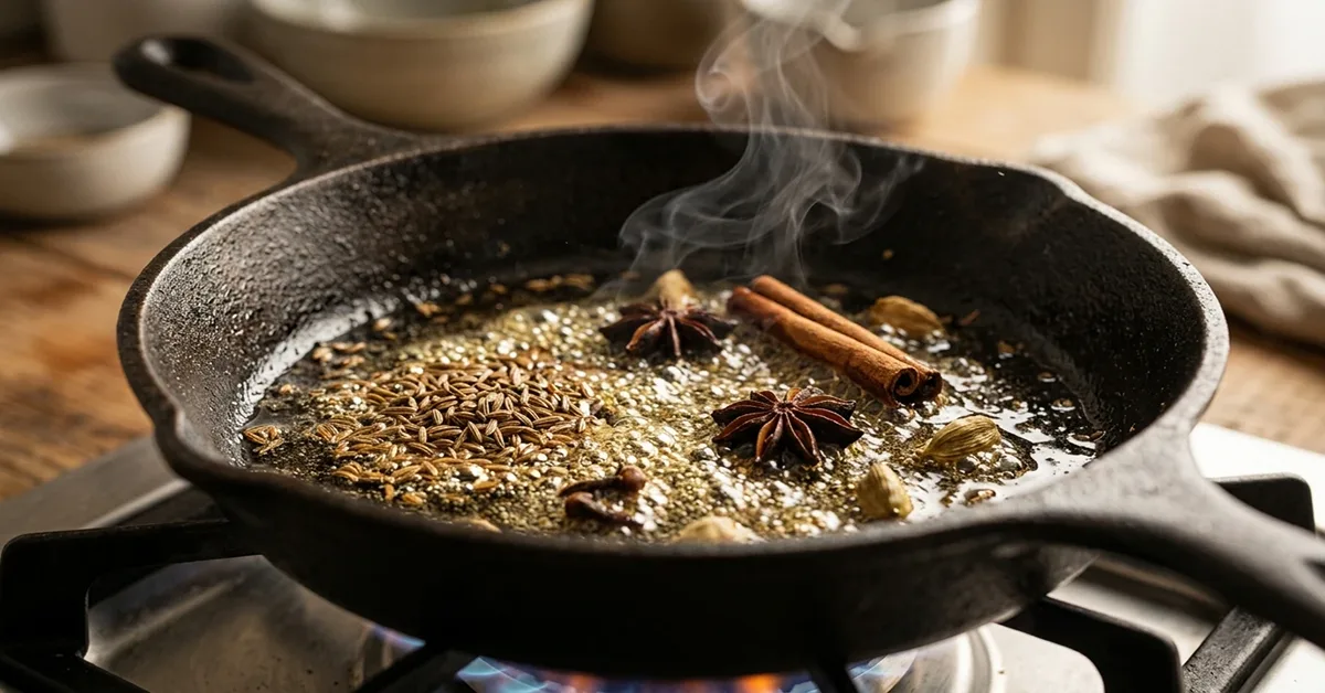تکنیک آزادسازی عطر (تفت دادن) در ادویه و چاشنی