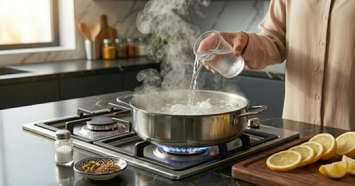 اضافه کردن آب یخ یا آبلیمو به برنج در حال جوش برای قد کشیدن